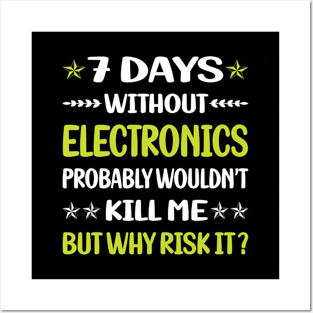 Funny 7 Days Without Electronics Wall Art by Happy Life